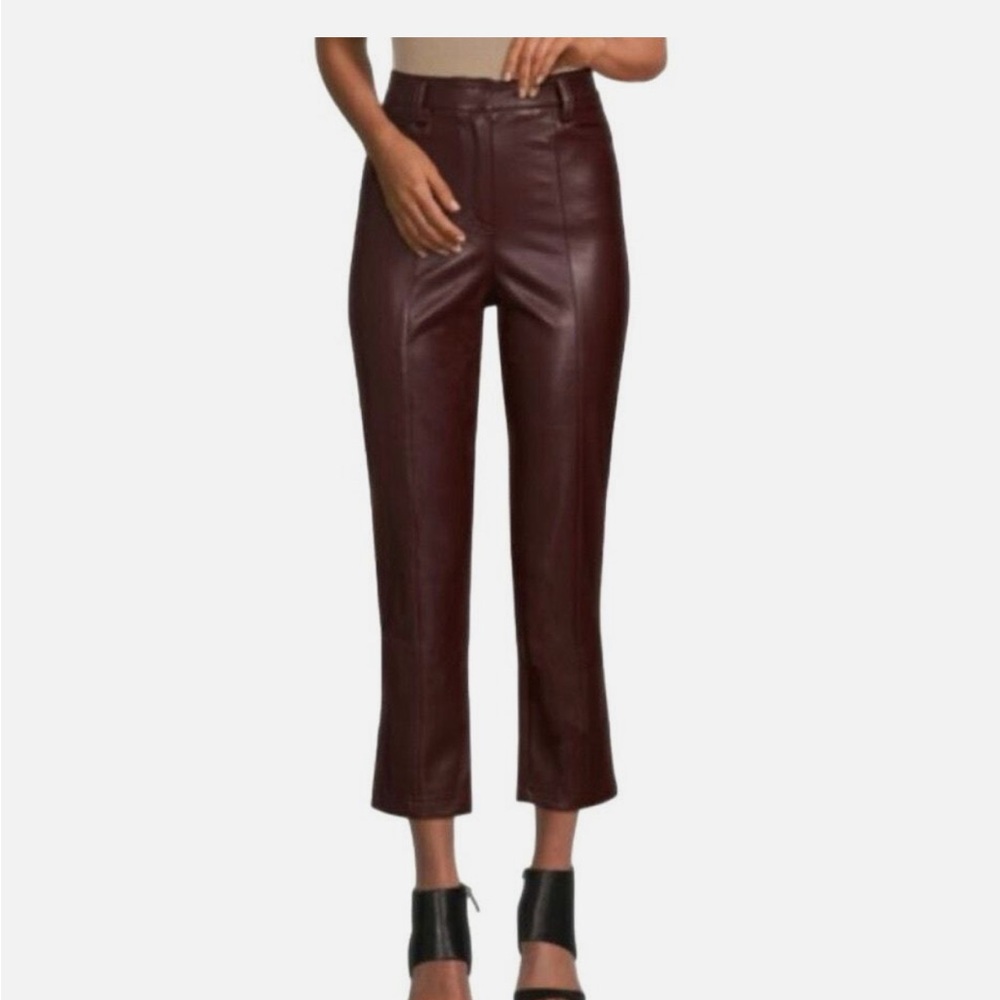 LBLC the Label Deep Red Leather Trousers